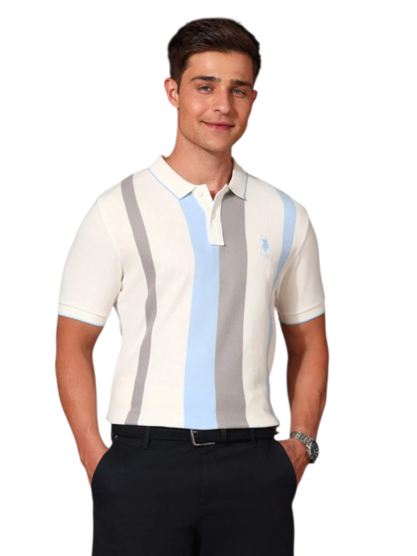 Men Cotton Matty Striped Polo T-Shirt | Regular Fit | Half Sleeve | Casual Daily Wear | Buy 1 Get 3