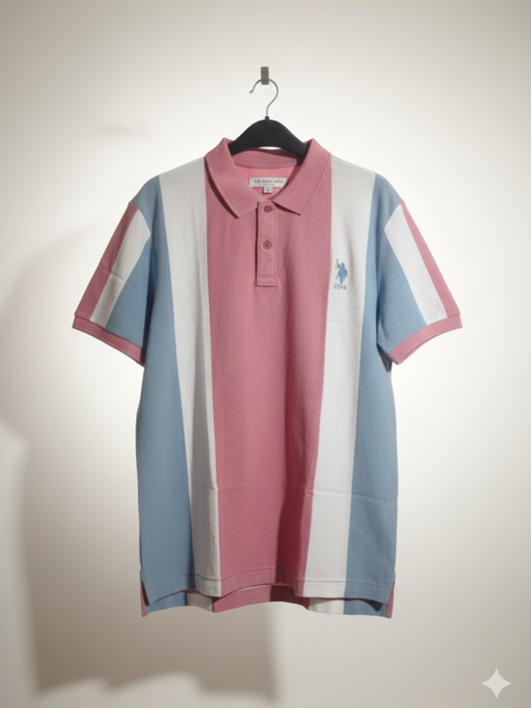 Men Cotton Matty Striped Polo T-Shirt | Regular Fit | Half Sleeve | Casual Daily Wear | Buy 1 Get 3