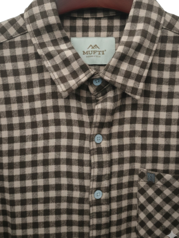 MUFTI Mens slim fit check shirt