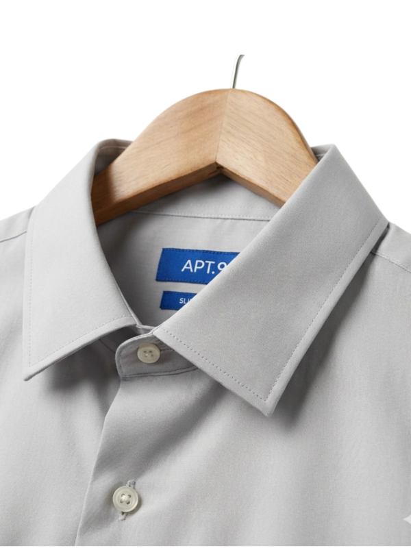 MEN'S APT.9 Slim fit wrinkle grey shirt