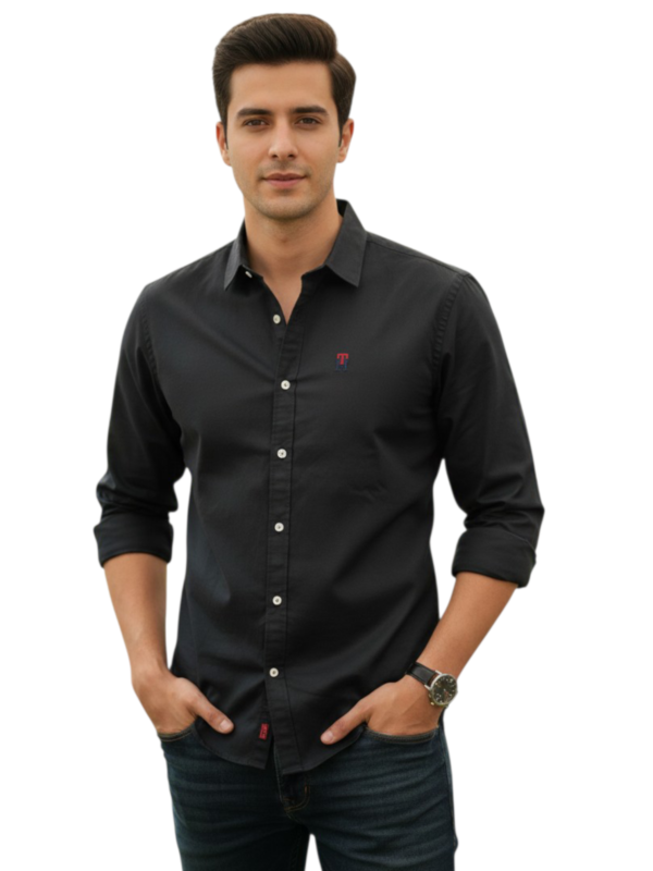 Tommy Hilfiger Men slim  Fit Solid Casual Shirt