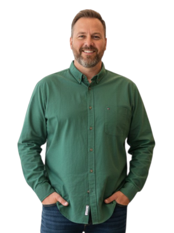 Tommy Hilfiger Men Regular Fit Solid Casual Shirt (100% Cotton, Full Sleeve)