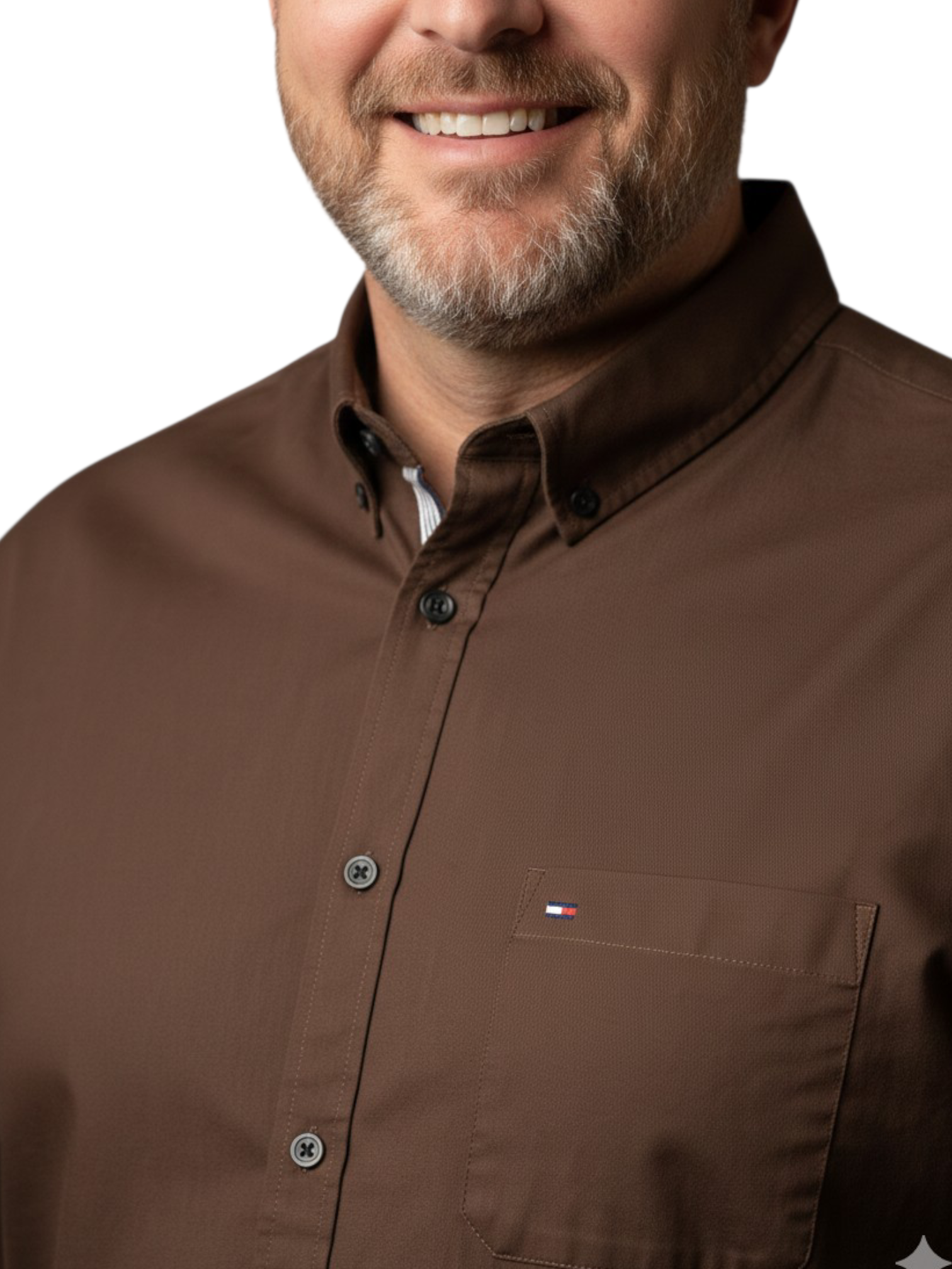 Tommy Hilfiger Men Regular Fit Solid Casual Shirt (100% Cotton, Full Sleeve) - Image 3