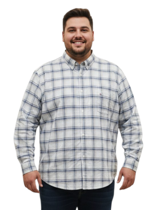 Tommy Hilfiger Men Regular Fit Solid Casual Shirt (100% Cotton, Full Sleeve)