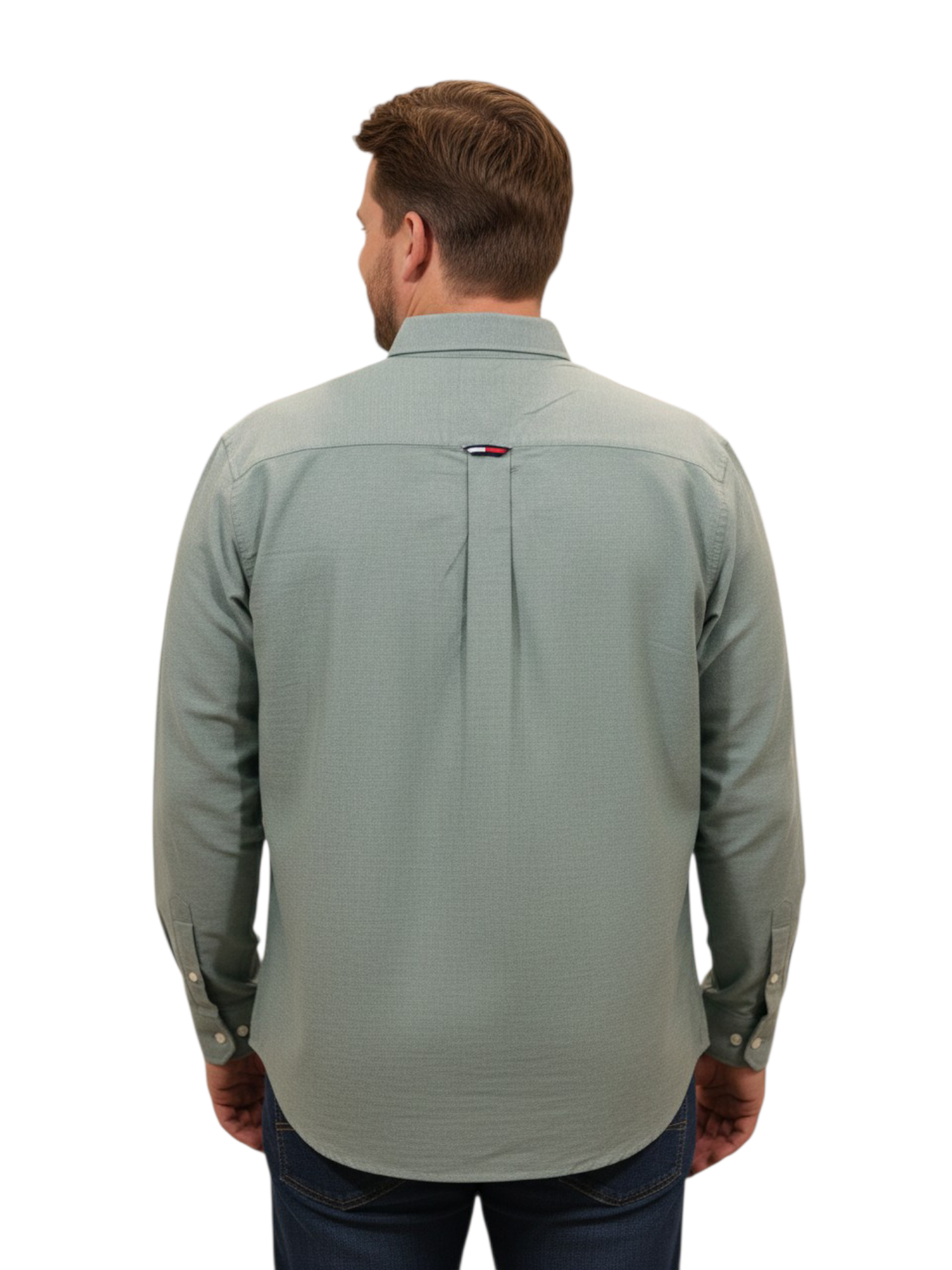 Tommy Hilfiger Men Regular Fit Solid Casual Shirt (100% Cotton, Full Sleeve) - Image 2