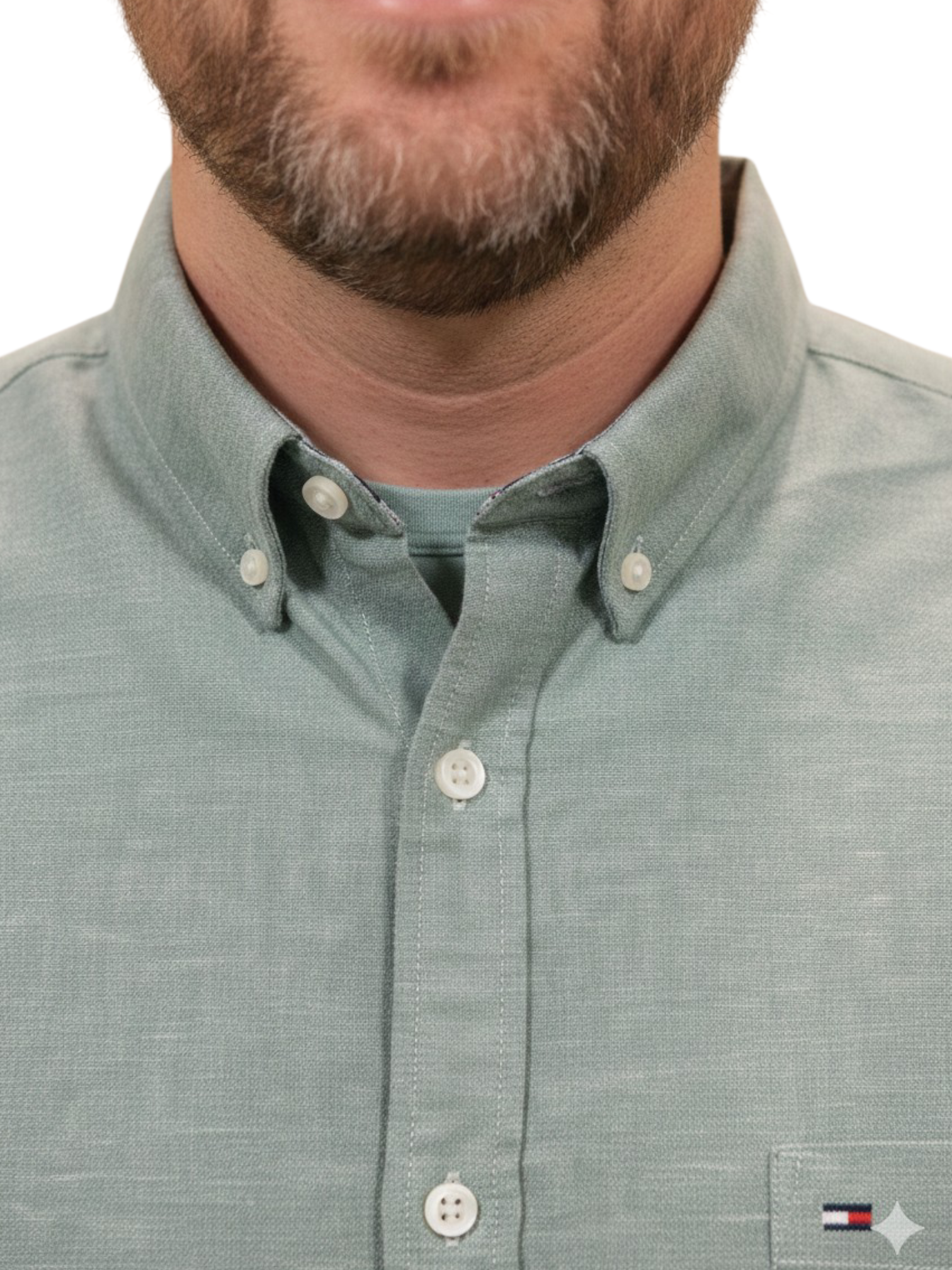 Tommy Hilfiger Men Regular Fit Solid Casual Shirt (100% Cotton, Full Sleeve) - Image 4