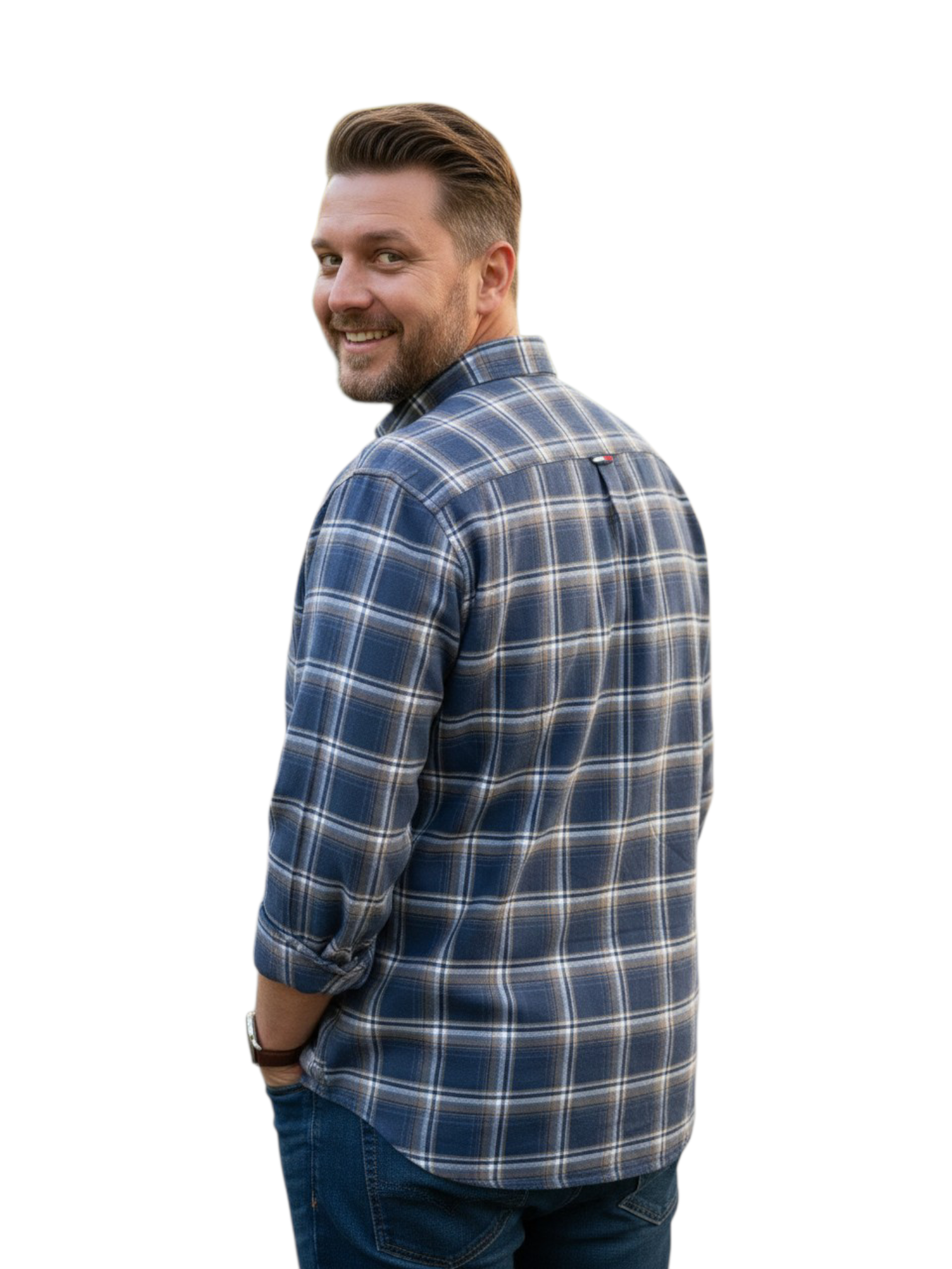 Tommy Hilfiger Men Regular Fit Solid Casual Shirt (100% Cotton, Full Sleeve) - Image 2