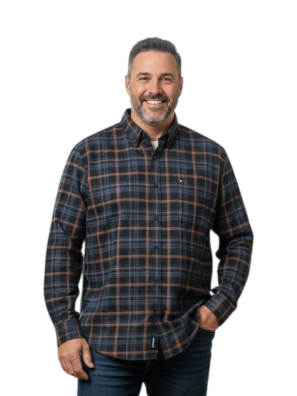 Tommy Hilfiger Men Regular Fit Solid Casual Shirt (100% Cotton, Full Sleeve)