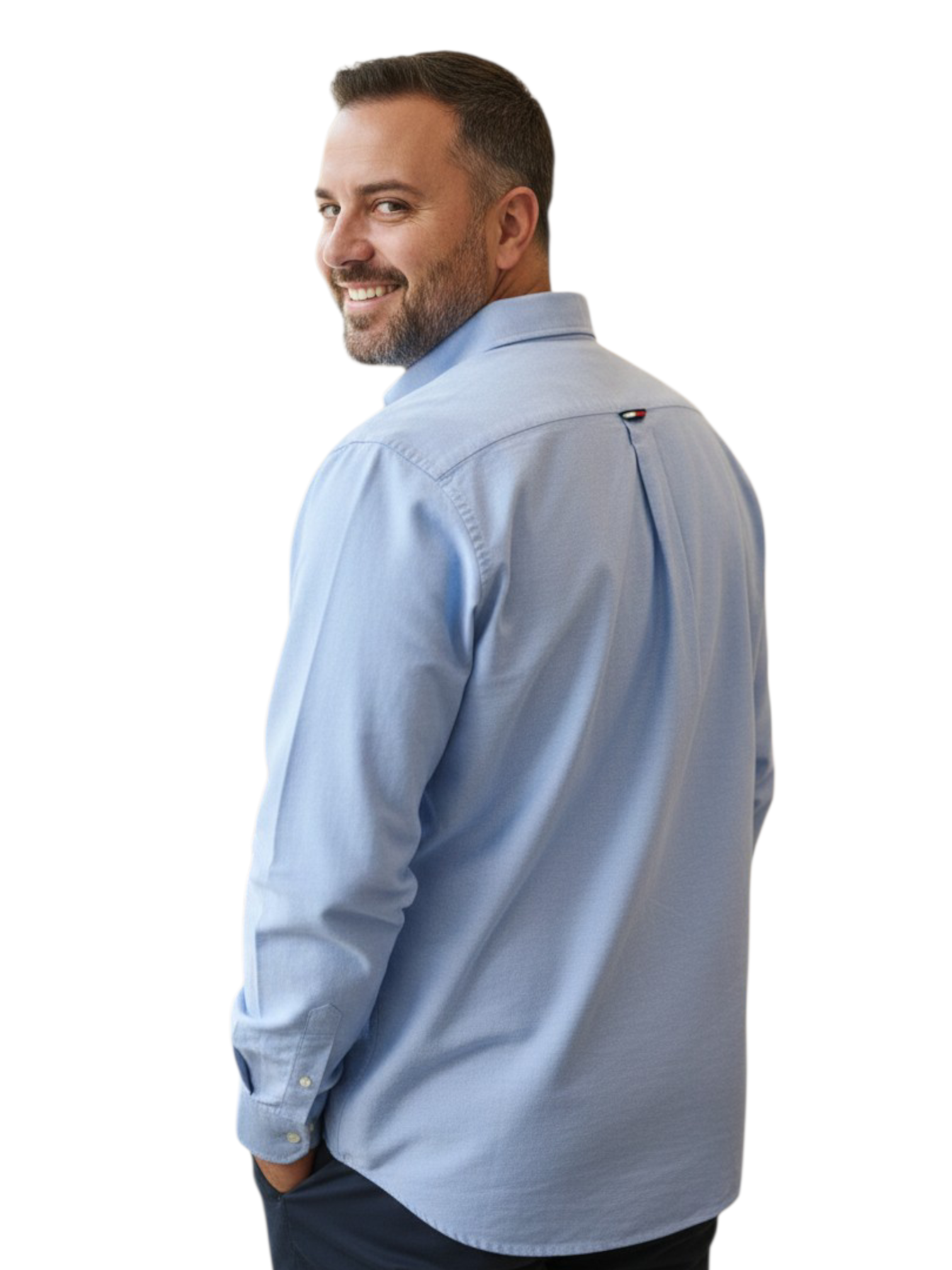 Tommy Hilfiger Men Regular Fit Solid Casual Shirt (100% Cotton, Full Sleeve) - Image 2