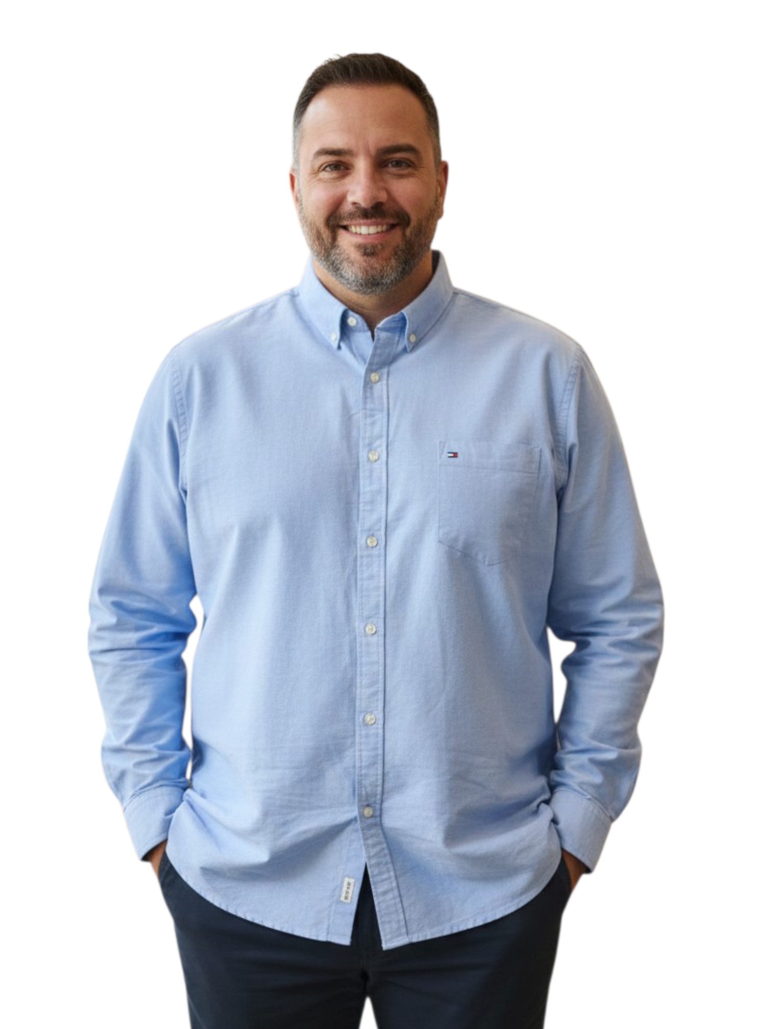 Tommy Hilfiger Men Regular Fit Solid Casual Shirt (100% Cotton, Full Sleeve)