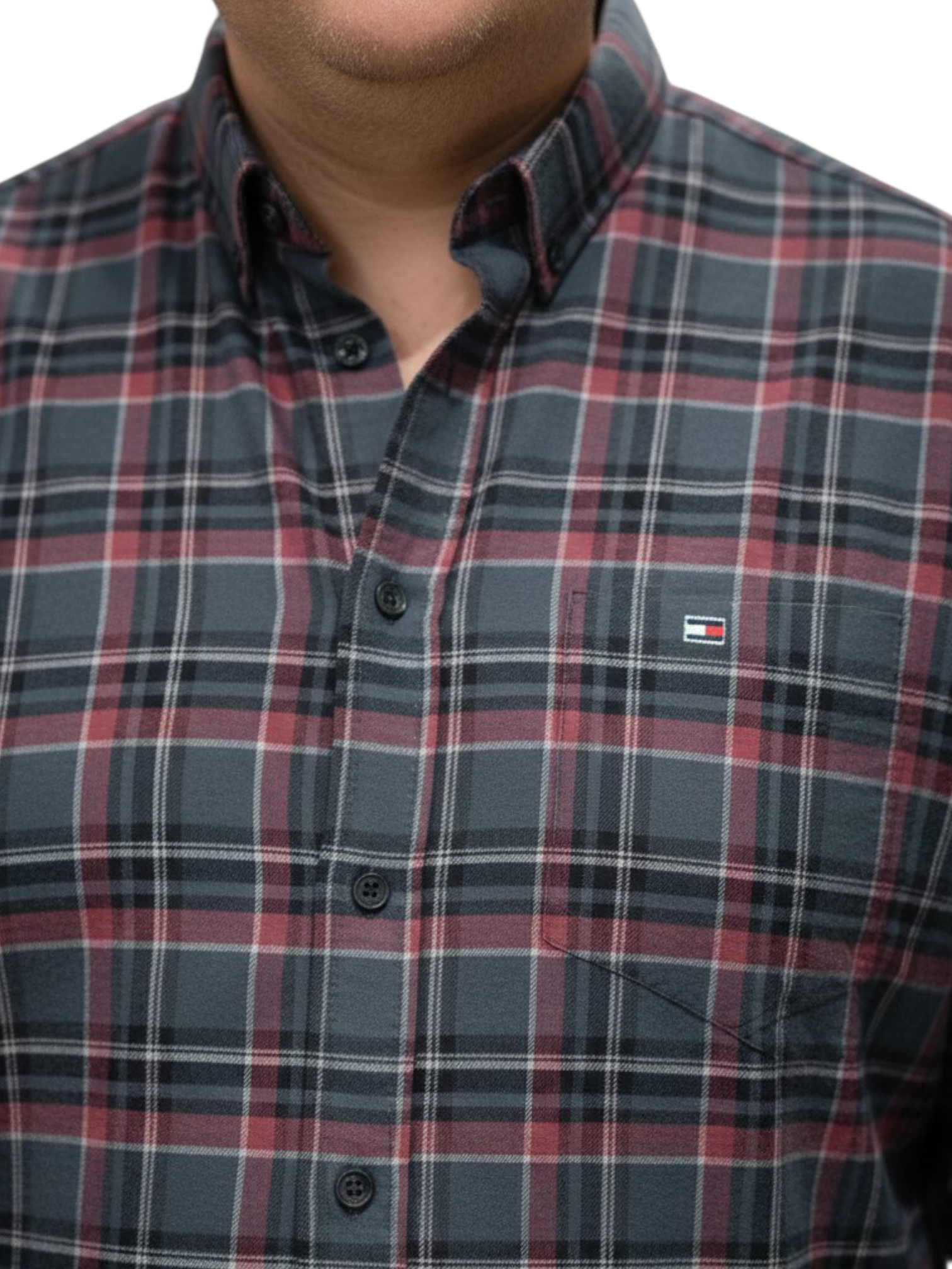 Tommy Hilfiger Men Regular Fit Solid Casual Shirt (100% Cotton, Full Sleeve) - Image 4