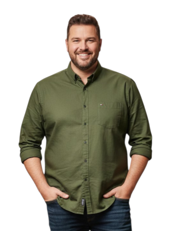 Tommy Hilfiger Men Regular Fit Solid Casual Shirt (100% Cotton, Full Sleeve)