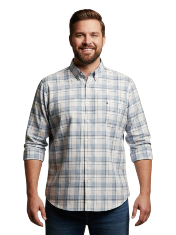 Tommy Hilfiger Men Regular Fit Solid Casual Shirt (100% Cotton, Full Sleeve)