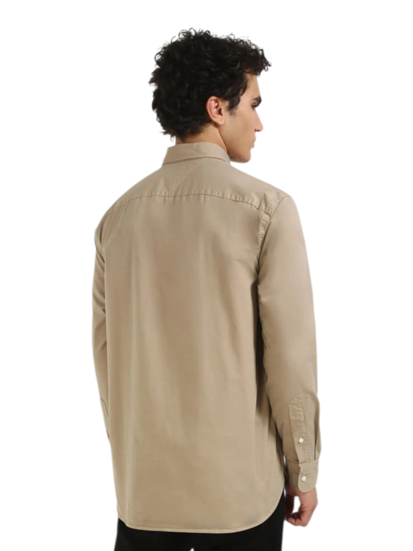 Tommy Hilfiger Men Regular Fit Solid Casual Shirt (100% Cotton, Full Sleeve)