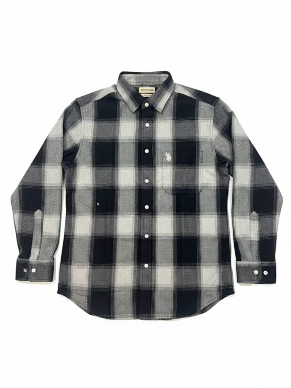 U.S.POLO Assn white check tailored fit shirt