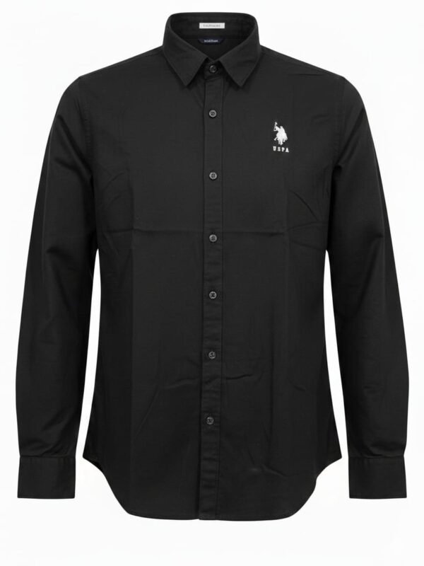 U.S.POLO Assn black  tailored fit shirt